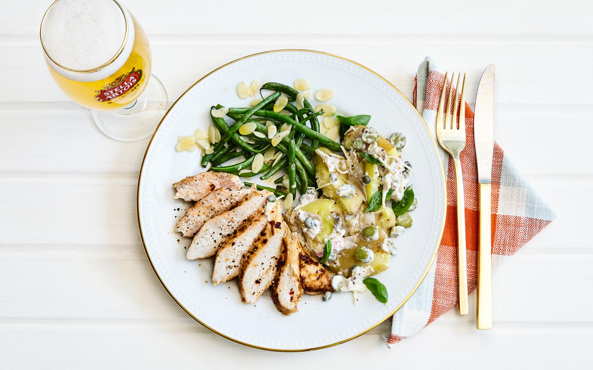 Pan Roasted Lemon Chicken & Smashed Parmesan Potatoes