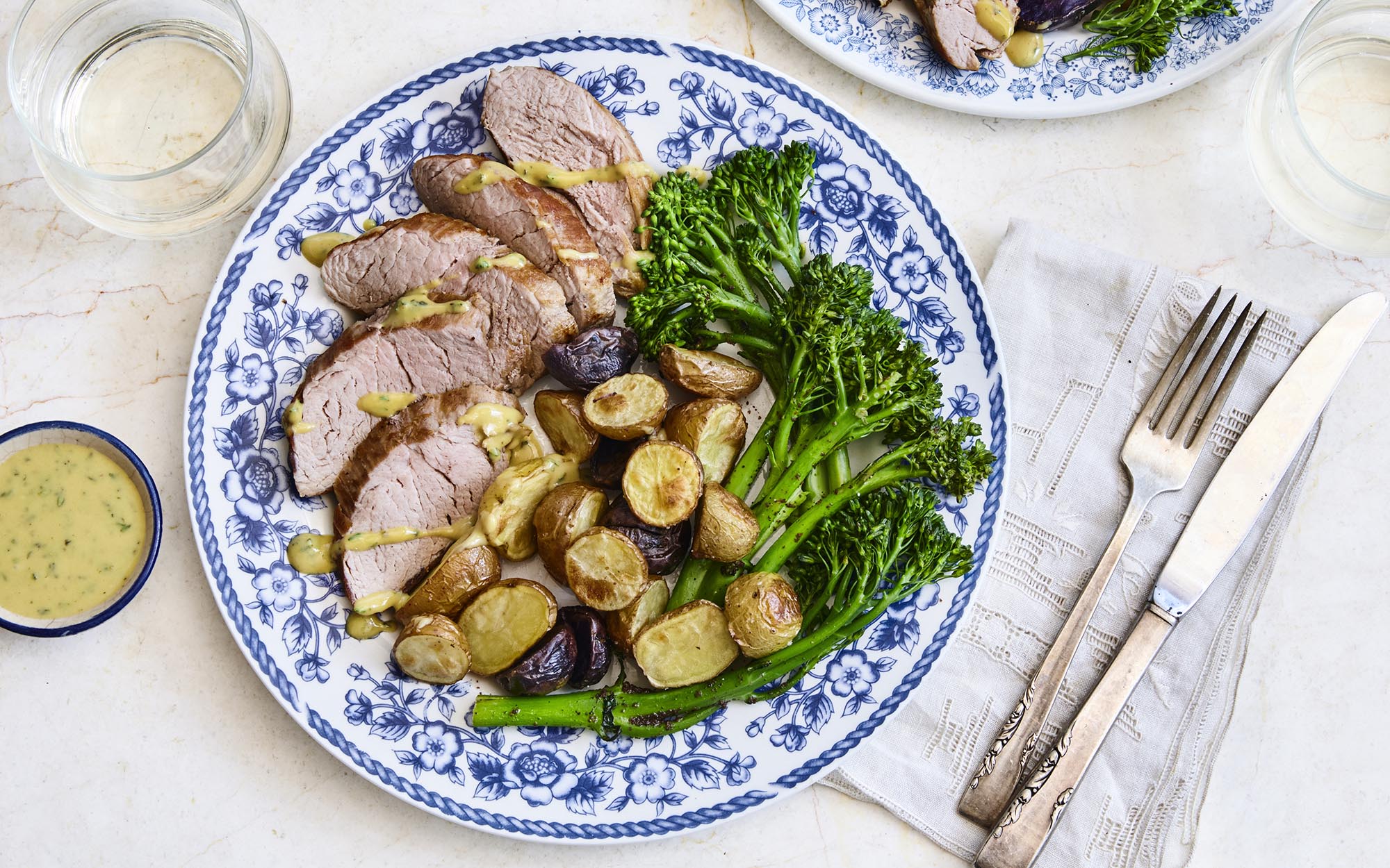 Pork Tenderloin with a Dijon Herb Sauce